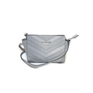 MICHAEL KORS GREY MEDIUM SELMA CROSS BODY BAG